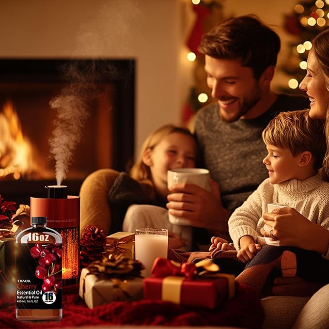 Cherry Essential Oil, Cherry Oil 16 Fl Oz 480 ML for Diffuser Humidifier Yoga Cleaning DIY Candle Soap Making Perfume Gift for Women Essential Oils