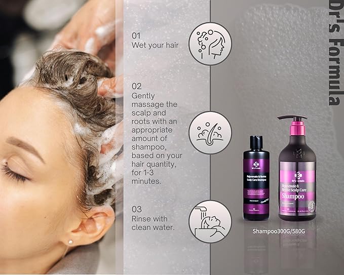 Dr's Formula Age-Defying Shampoo, Delay & Reduce Signs of Aging Gray Hair, Volumizing & Root Strengthening, Revitalizes Dry & Sensitive Scalp, 20.46 Fl Oz.