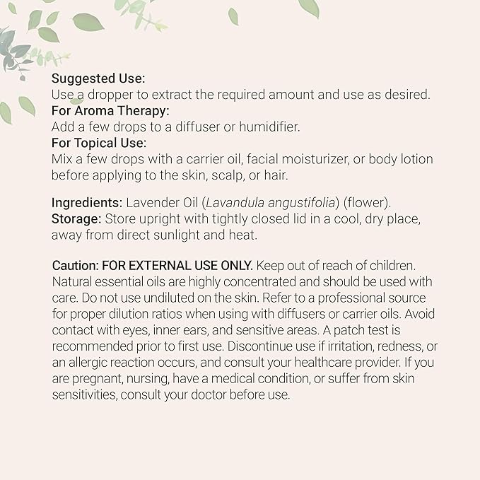 Pure Lavender Essential Oil, 8 fl oz | Premium Grade Liquid Drops | DIY for Natural Aromatherapy, Soap, Lotion, Diffuser, Candles, Body & Scalp Massages | Soothing Floral Aroma | Cruelty Free