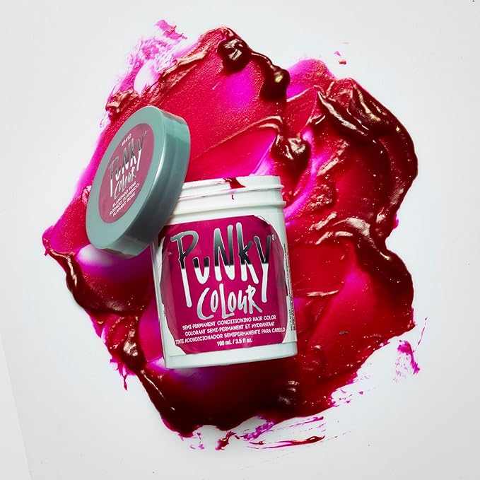 Punky Flamingo Pink Semi Permanent Hair Color - Vegan & Cruelty-Free Conditioning Hair Dye, Lasts Up to 35 Washes, 3.5 fl oz