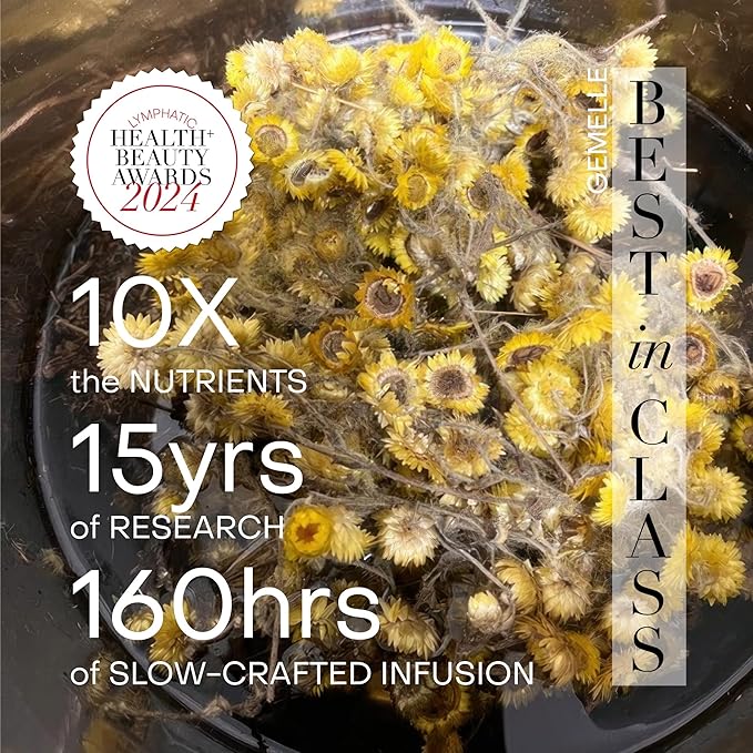 GEMELLE Lymphatic Gua Sha Face Oil | 10x Award Winner | Vitamin C,E & A | Detox, Plump, Sculpt, Hydrate | High-Altitude Rosehip | Natural Botanical for Gua Sha Facial Tools, Lymphatic Drainage - 15ml