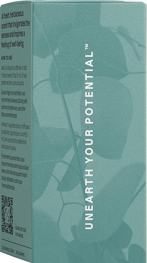 Cliganic USDA Organic Eucalyptus Essential Oil, 100% Pure | Natural Aromatherapy Oil for Diffuser Steam Distilled | Non-GMO Verified (Packaging May Vary)