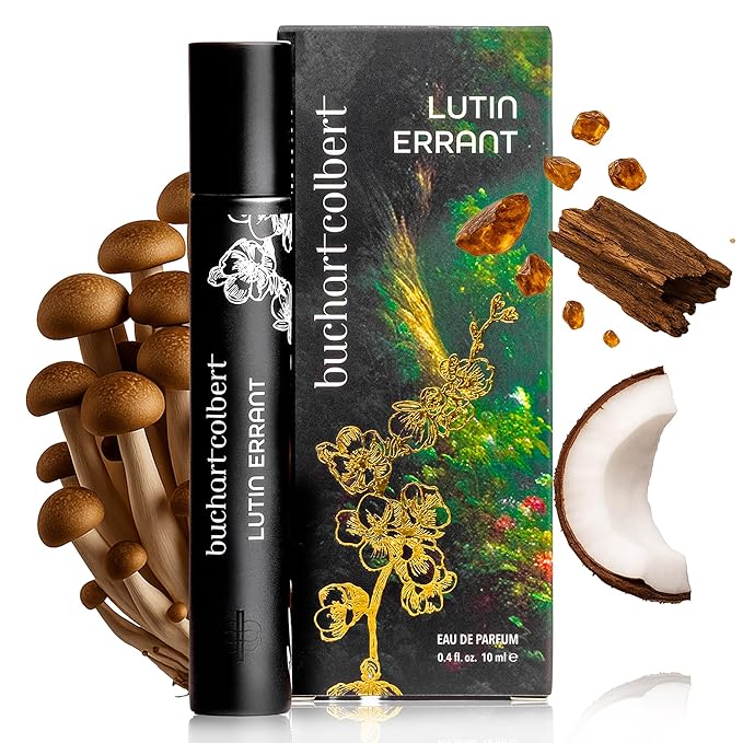 Lutin Errant Fragrance 10mL – Niche Eau de Parfum – Dry Woods, Coconut & Amber Perfume for Men & Women with White Musk & an Earthy Mushroom Heart
