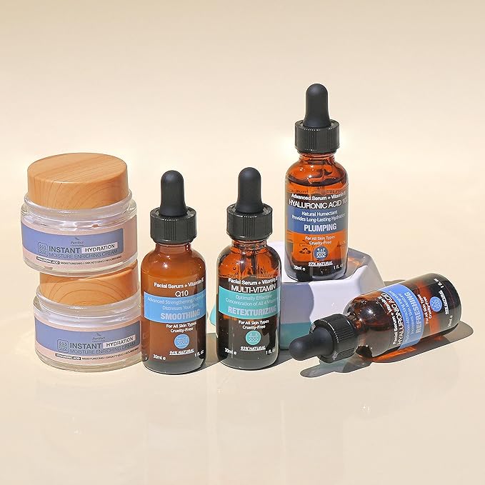 Purifect Lavender Facial Serum – Calming & Soothing Squalane Moisturizer with Vitamin E – Made in USA – Infused with Botanical Oils to Rejuvenate, Cleanse & Hydrate Skin Naturally, 30ml 1fl oz