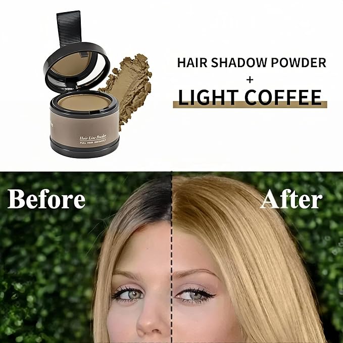 Hairline Powder (Light Cafe) - Hair Root Dye, Hair Color Shadow, Thin Hair Touch-Up Powder, 4g