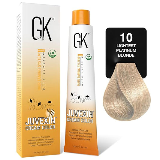GK HAIR Global Keratin Permanent Hair Cream Color with 87+ Shades (3.4 Fl Oz/100ml) Nourishing & Cleansing Colors for Styling Long Lasting Natural Toner