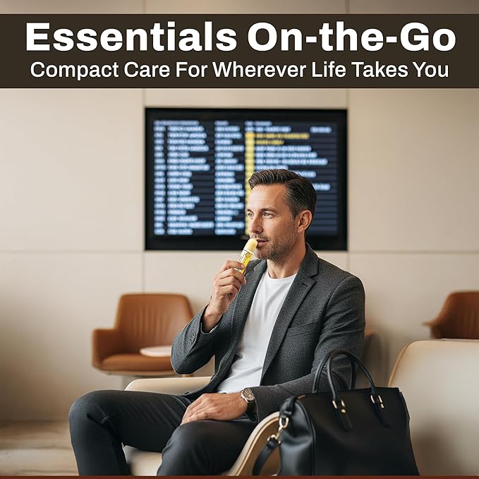 Sweet Bee Naturals Magic Wand - Certified Organic Lip and Face Moisturizing Wand - Natural Balm Wand for Dry Skin and Lips, Non-Petroleum Jelly for All Ages and Skin Types,0.65 oz-6 pack