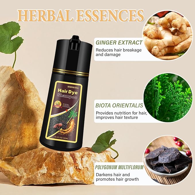 Blonde Brown Hair Dye Shampoo for Women & Men - 3-in-1 Hair Color & Care, Gentle Covers Gray Hair in Minutes, Easy At-Home Color Shampoo Hair Dye, Formulated for Color Treated Hair, 16.9 Fl Oz