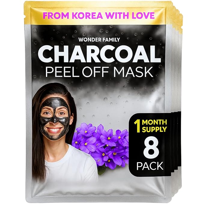 Korean Blackhead Remover Peel Off Mask – Activated Charcoal Face Mask for Women & Men – Black Head Remover for Face & Nose, Pore Cleaner, Facial Masks Skincare Alternative to Nose Strips & Mud