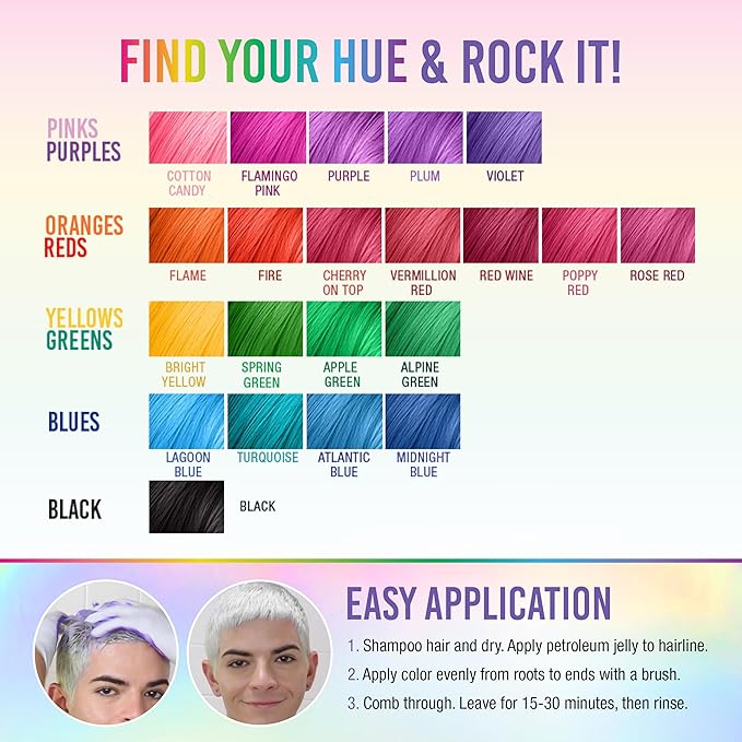 Punky Platinum Blonde Toner Semi Permanent Hair Color - Vegan, Cruelty-Free Conditioning Hair Dye, Lasts Up to 35 Washes, 3.5 fl oz