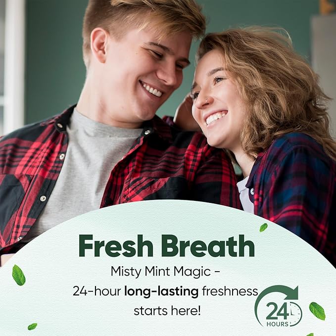 MySmile Fluoride Free Toothpaste, Nano Hydroxyapatite for Sensitive Teeth, Strengthens Enamel, Supports Remineralization & Bright Teeth, Freshens Breath for Adults, SLS Free, Natural Misty Mint, 4.2oz