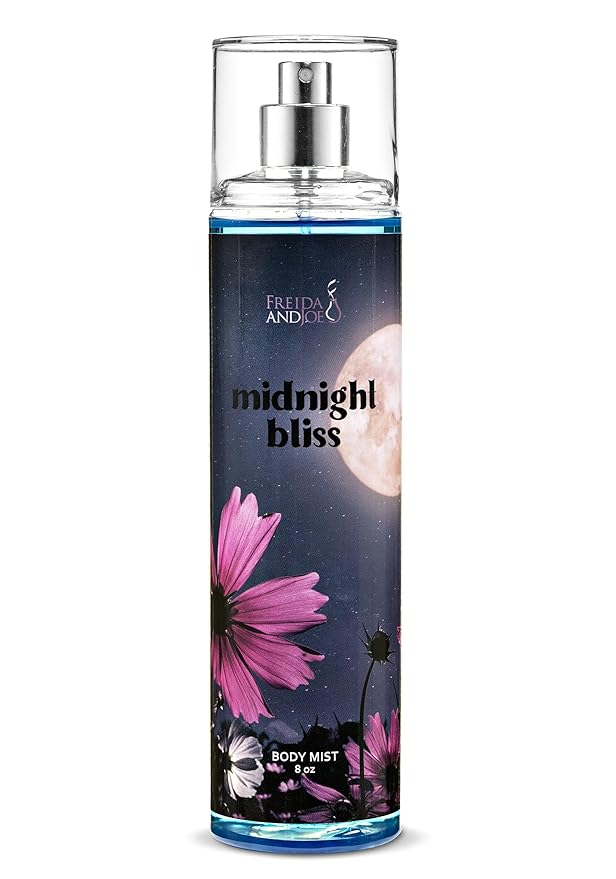 Freida & Joe Midnight Bliss Body Lotion & Body Mist Bundle – 10oz Moisturizing Lotion + 8oz Fine Fragrance Spray | Floral & Musk Scented Bath & Body Set