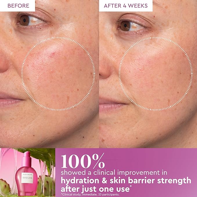 Glow Recipe Prickly Pear Peptide Mucin - Vegan "Snail" Mucin Face Serum to Hydrate & Repair Skin Barrier with Pore Refining Bio-Active Peptides & Deep Hydration - Glass Skin Korean Skincare (40ml)