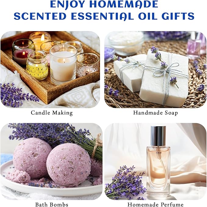 HIQILI Lavender Essential Oil - 100% Pure Undiluted, for Aromatherapy Diffuser at Room & Office, Relax Mind and Better Sleep, Therapeutic Grade | 100ML with Glass Dropper