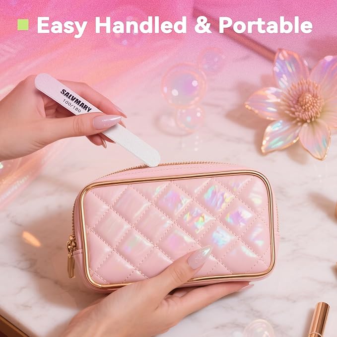 Professional Disposable Small Nail Files 100/180 Grit Double Sided White Emery Boards for Nails Manicure Pedicure Tools 50Pcs