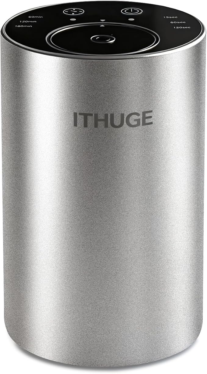 Waterless Essential Oil Diffuser, Portable Aromatherapy Diffuser with 20mL Empty Bottle, Battery Operated Mini Scent Diffuser,3 Mist Levels & Timers, Leak-Free, for Home, Car, Office (E200S)