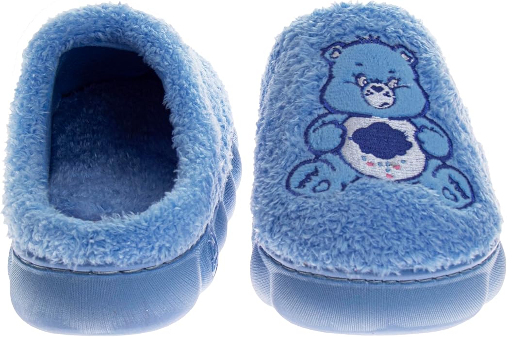 Josmo Care Bear Slippers for Girls Womens Cozy Plush Indoor Shoes Fun Fuzzy Bear House Slippers for Little Kids/Big Kids/Adults