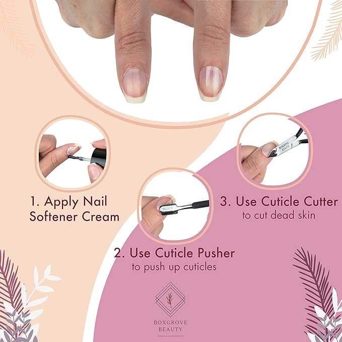 Professional Cuticle Cutter & Pusher Trimmer Manicure Tools with Double Spring – Perfect Nail Care Tool for Manicure & Pedicure Beauty at Home/Spa/Saloon