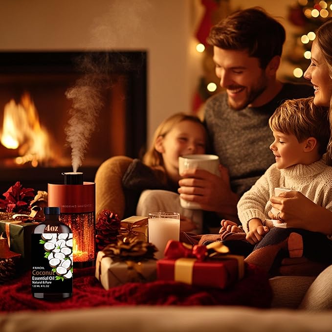 Coconut Essential Oil, Coconut Oil 4 Fl Oz 120ML for Diffuser Humidifier Yoga Cleaning DIY Candle Soap Making Perfume Gift for Women Essential Oils