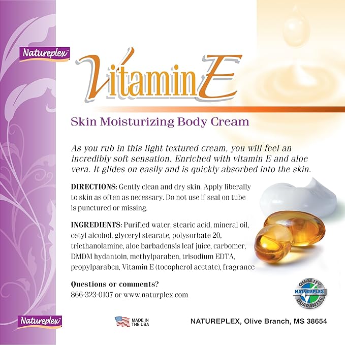 Natureplex Vitamin Cream Bundle (Pack of 24) – Includes Aloe Vera, Vitamin E, Vitamin A&D, and Cocoa Butter Creams (6 Each) – Nourishing Moisture & Skin Care Essentials