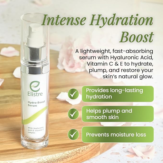 Hydro-Boost Facial Serum with hyaluronic acid and Vitamin E complex
