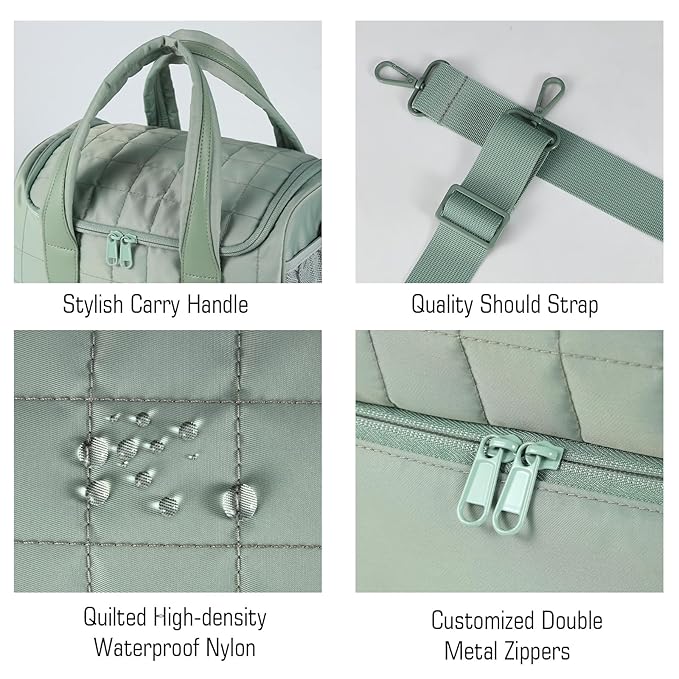 Nail Polish Organizer Case,Nail Storage Organizer Holds Nail Lamp & 50 Bottles Nail Polish,Nail Tech Travel Case,Nail Kit Organizer Bag Fits Nail Supplies & Manicure Tools,Green (Patented)