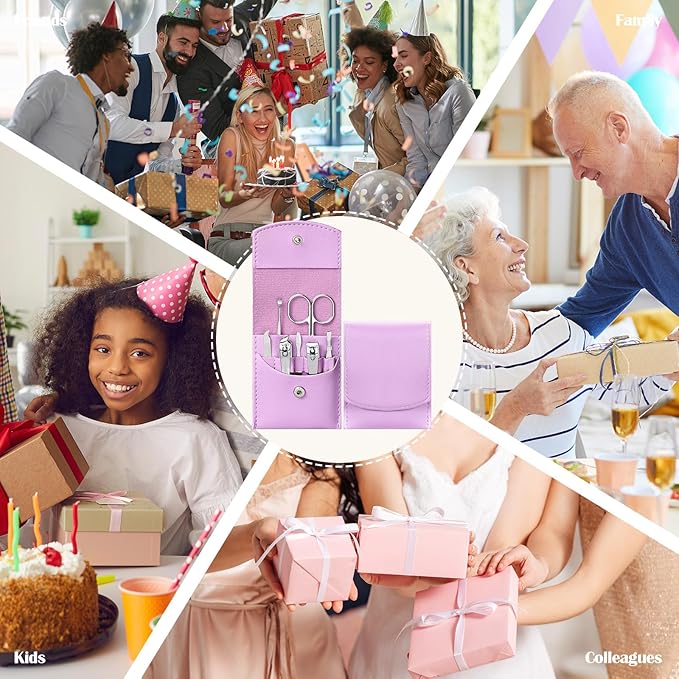 60 Sets Travel Manicure Set Professional Nail Set 7 in 1 Stainless Steel Manicure Kit Grooming Kits Nail Care Tools with Care Tools Beauty Scissors Tweezers Gifts for Christmas(Vintage Color)