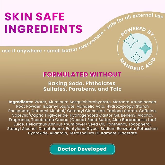 Lume Whole Body Deodorant - Invisible Cream Tube - 72 Hour Odor Control - Doctor Developed - Aluminum Free, Baking Soda Free and Skin Loving - 3.0 Ounce (Vanilla Bliss)