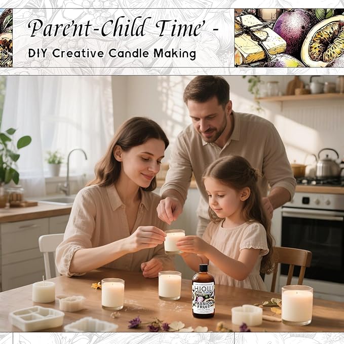 HIQILI Passion Fruit Fragrance Oil for Home Diffuser, Oil Burner, Great for Soap, Candle & Perfume Making, Add to Body Lotion - 5.07 Fl Oz