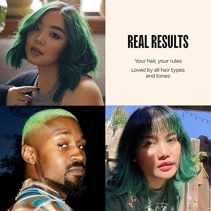 Overtone Color Depositing Semi-Permanent Hair Dye Conditioner - 8 oz For Natural & Color-Treated Hair, Moisturizing Shea Butter & Coconut Oil - Vegan & Cruelty-Free, Emerald Envy