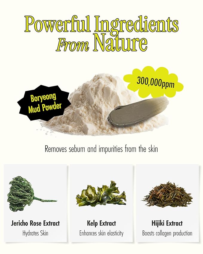 BRMUD Relief Mud Mask | Cardi B Mud Mask - Body Mud Hydrating & Moisturizing Deep Pore Cleanser Face & Body Mask w/ 91.8% Nature-Derived Ingredients - K Beauty Body Mud (3.72 fl oz)