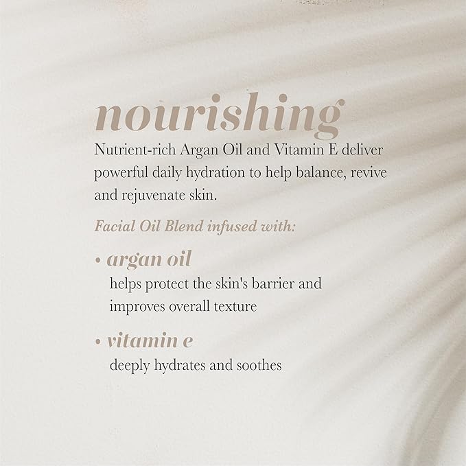 Pearlessence Argan & Vitamin E Facial Oil | Powerful Hydration to Help Balance, Revive & Rejuvenate Skin | Made in USA, Cruelty Free & Paraben Free