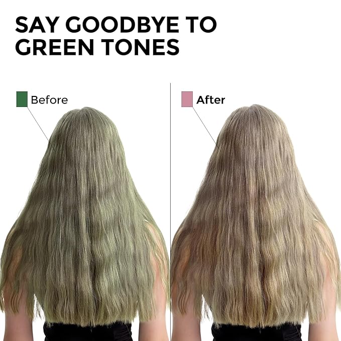 Bye Bye Green Shampoo, Neutralizes Unwanted Green Tones, Sulfate Free, Color Correct For Blonde, Bleached or Light Brown Hair, 11. 83 Fl Oz