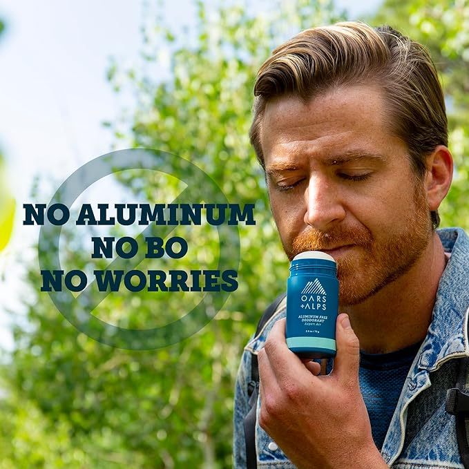 Oars + Alps Deodorant for Men & Women, Aluminum Free Deodorant for Men, Dermatologist Tested, Clean Ingredients, Non Toxic, Vegan, Long Lasting, Odor Protection, Aspen Air, 1pk, 2.6oz