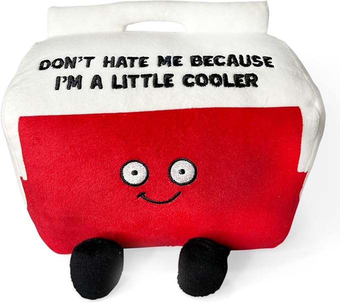 Punchkins Cooler Plushie - Don't Hate Me Because I'm A Little Cooler Funny Cooler Plush, Gift for Friends, Sassy Plush Toy for Gifting