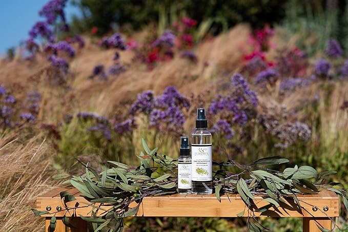 EuroSpa Aromatics Pure Eucalyptus Oil ShowerMist and Steam Room Spray, All-Natural Premium Aromatherapy Essential Oils - Tea Tree Infused, 2oz, 2 Pack