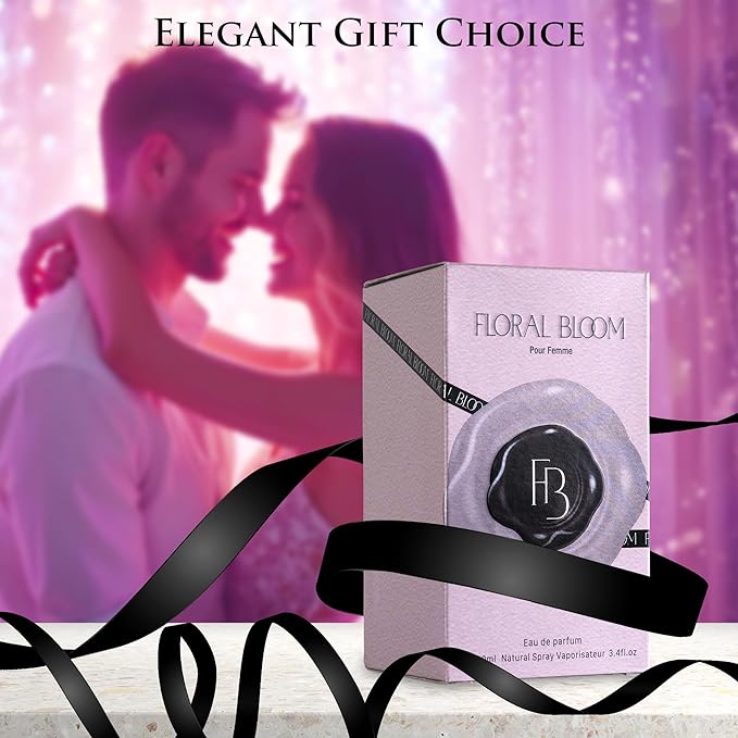 Floral Bloom for Women Eau De Parfum- Oriental Floral Fragrance - Top Notes of Bergamot, Osmanthus & Tea - Mid Tone of Orchid & Jasmine - Base of Patchouli, Musk & Vanilla - Elegant 100ml Bottle