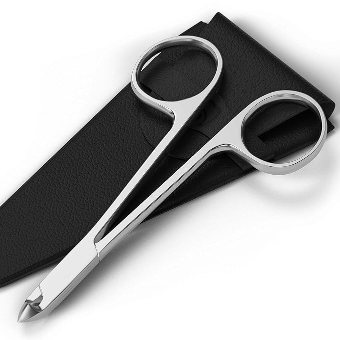 Suvorna 4" cuticle scissors for nails cuticle trimmer, cuticle nippers professional, cuticle clippers professional, cuticle scissors extra fine curved, cuticle cutter & cuticle remover for nails.