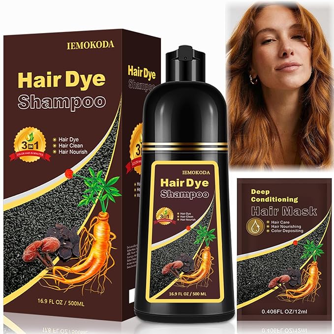 At-Home Hair Dye Shampoo in Blonde Brown - 3-in-1 Root to Tip Coloring & Care, Natural Hair Color Shampoo for Women & Men, Gentle Covers Gray Hair in Minutes, Formulated for All Hair Types, 16.9 Fl Oz