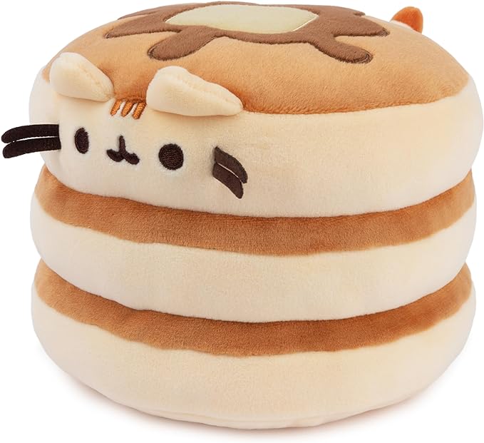 GUND Pusheen The Cat Pancake Squisheen Plush, Squishy Toy Stuffed Animal for Ages 8 and Up, Brown, 6”