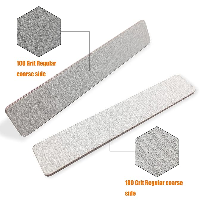 27pcs Double Sided Emery Board,100/180 Grit Nail Files for Acrylic Nails, Professional Nail File
