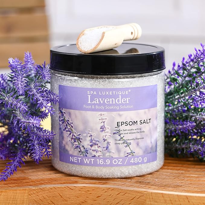 Bath Salts for Soaking, Spa Luxetique Epsom Salts Gifts Set for Women, 3.17lbs Bath Salts for Women, Epsom Salts for Soaking, Mother's Day Christmas Gifts for Woman Mom