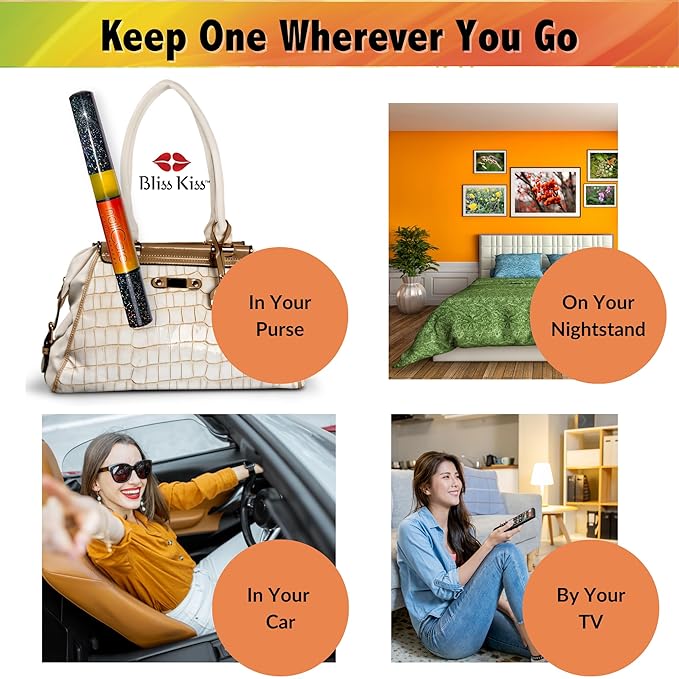 Cuticle Oil Pen for Nails - Nail Strengthener & Growth Oil and Serum for Damaged Nails, Hangnails w/Jojoba cuticle oil—Bali Mango Fragrance - Holographic Glitter Pens 4-Pack