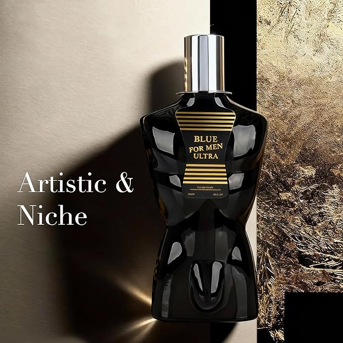 Blue for M Ultra for M, Men's Cologne Gift, Long Lasting EDP, Aura of Elitism & Modern Style, Perfume for Business, Commute and Casual Use, 3.4 Fl Oz