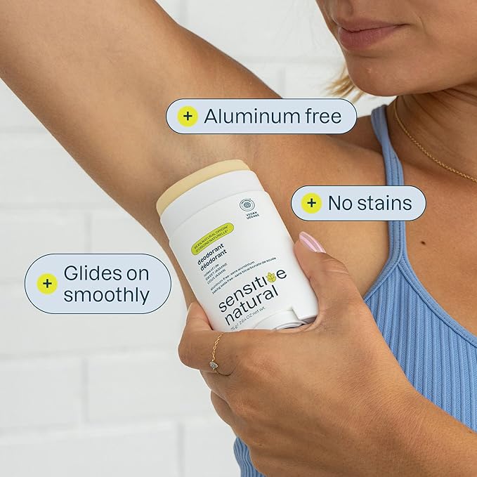 ATTITUDE Deodorant for Sensitive Skin, Aluminum Free & Baking Soda Free, Gentle & Vegan, Long-Lasting Odor Protection, Sweet Jasmine Scent, 2.64 Oz