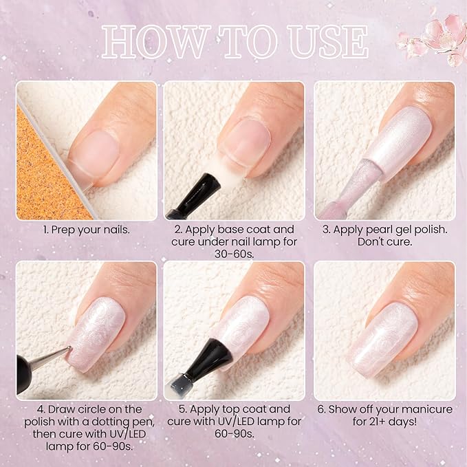 MAYCHAO 15ML Pink Shimmer Gel Nail Polish 1Pc Pearl Glitter Pink Gel Polish Soak Off UV LED Pastel Nail Polish Nail Art Starter Manicure Salon DIY at Home, 0.5 OZ