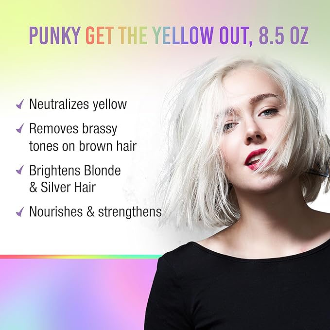 Punky Colour 3-in-1 Color Depositing Hair Cleanser & Conditioner - Tones & Refreshes Color, Sulfate-Free, 8.5 fl oz. (Yellow Out)