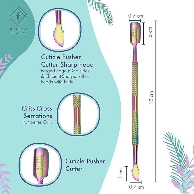 Professional Cuticle Cutter & Pusher Trimmer Manicure Tools with Double Spring – Perfect Nail Care Tool for Manicure & Pedicure Beauty at Home/Spa/Saloon