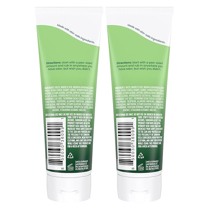 Lume Whole Body Deodorant - Invisible Cream Tube - 72 Hour Odor Control - Doctor Developed - Aluminum Free, Baking Soda Free and Skin Loving - 3.0 Ounce, (Pack of 2) (Fresh Alpine)