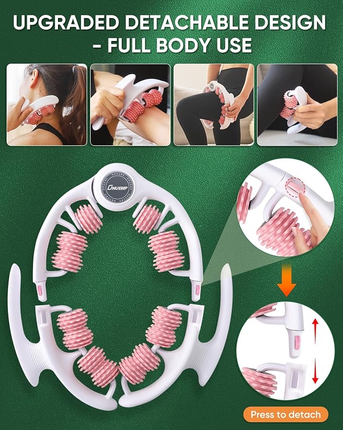 ONUEMP Cellulite Massager Roller, Cellulite Remover Muscle Roller, Fascia Massage Tool for Thigh, Leg - Anti-Celulitis, Lymphatic Drainage, Body Sculpting, Deep Tissue Pain Relief